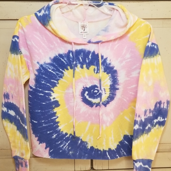 Self Esteem Other - Crop Tie Dye Sweatshirt Adult Small / Child XXL